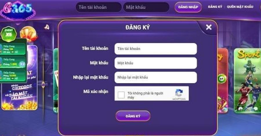 cách đăng ký chơi nổ hũ G365